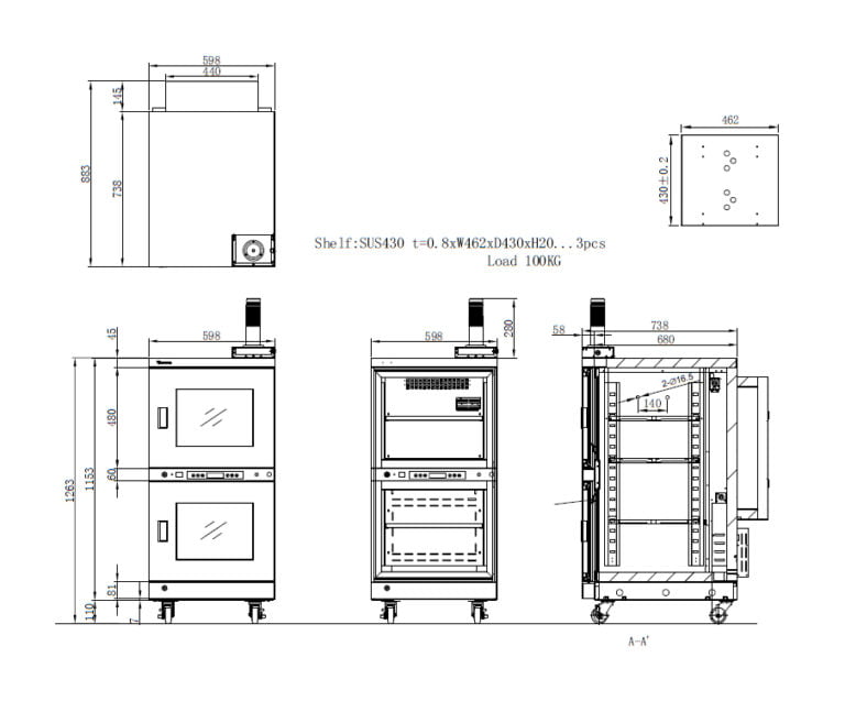 Compact Heated Drying Cabinet - HXD1-302-02 - SW Systems