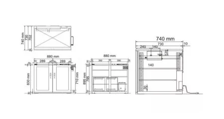 smd reels cabinet dimmensions